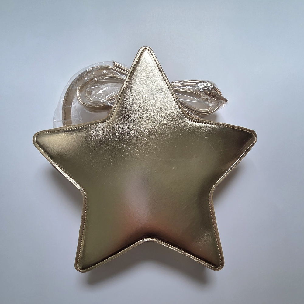 ✨ GAP Girls Metallic Gold Star Crossbody Bag – NWT ✨